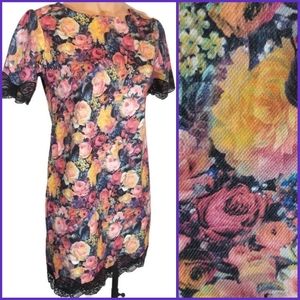 Zara Trafaluc floral mini dress S